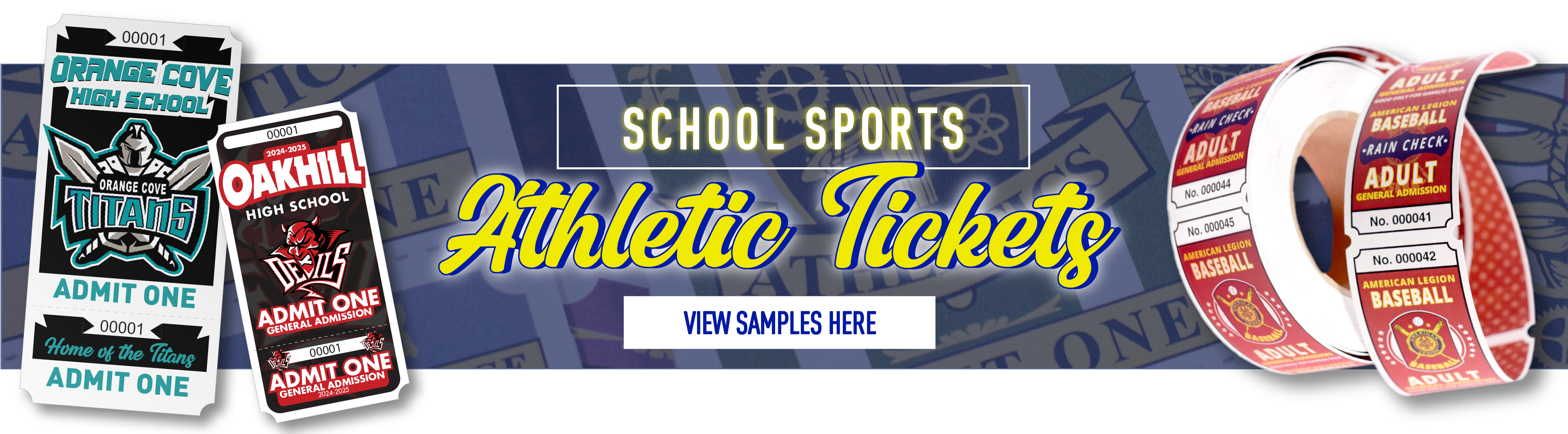 custom football roll ticket samples